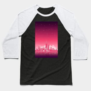 Vaporwave city minimalist art Baseball T-Shirt